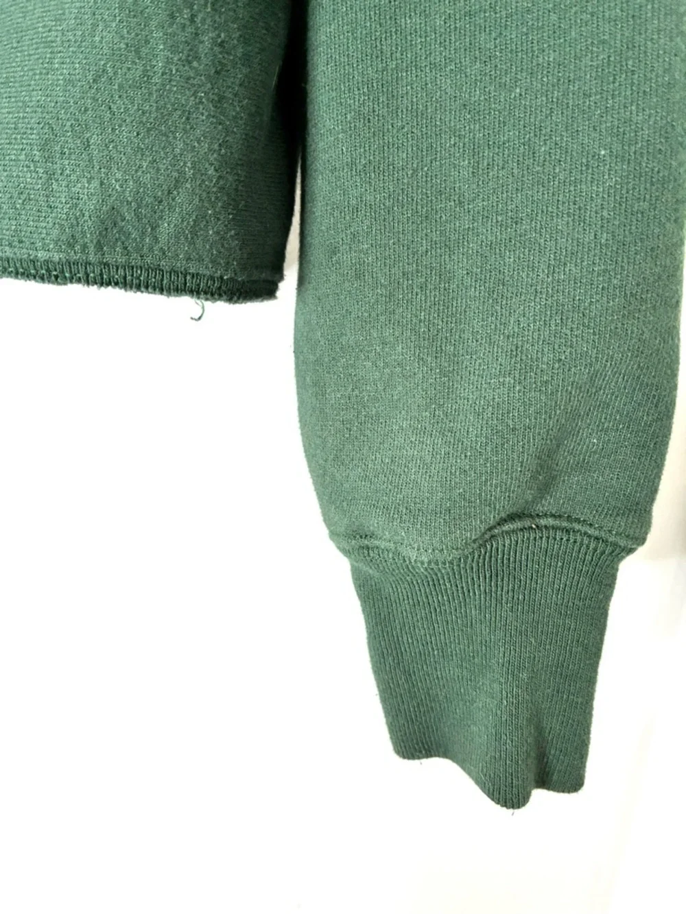 Champion Reverse Weave Green Getaway Crop Oversized Sweatshirt Logo Patchwork - Picture 9 of 9